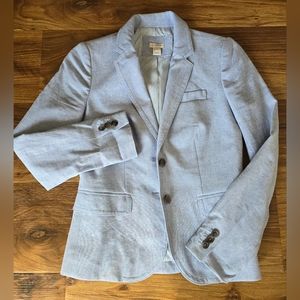 JCrew Linen blazer jacket size 00, powder blue color